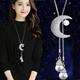 Korean Version Of Autumn And Winter Crystal Sweater Chain Necklace Wholesale High-end Women's Long Chain Versatile Tassel Pearl Pendant With Accessories