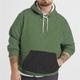 Men's Plus Size Hoodie Big and Tall Color Block Hooded Long Sleeve Spring Fall Basic Designer Plus Size Casual Daily Sports Tops