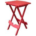 Adams & Co Quik-Fold Cherry Red Polypropylene Rectangular Resin Folding Side Table 25 lbs. Capacity