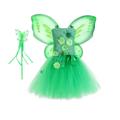 Tinker Bell Fairytale Princess Tiana Dress Flower Girl Dress Tulle Dresses Girls' Movie Cosplay Cosplay Gray Green Yellow Dark Green Children's Day Masquerade Dress