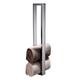 Adhesive Towel Bar with Hook, SUS304 Stainless Steel Hand Towel Holder for Bathroom, Towel Rack for Rolled Towels 40cm