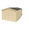 Garage in legno - 18,19m2 - 3,05x5,91m - 18mm - colore: naturale - GAR29 - naturale