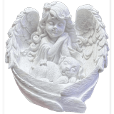 Ooooknpc Pet Angel Dog Memorial Doll Statue Figurine Stone Loss Keepsake Sympathy Heart Love Gift