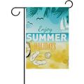 GZHJMY Cooper Girl Hello Summer Holiday Sand Beach Garden Flag Yard Banner Polyester for Home Flower Pot Outdoor Decor 12X18 Inch Yard Flags
