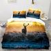 Girls Bedding Sets Queen Size Duvet Cover Set 3Piece Deer Bedding Sets Kids Bedding Sets for Girls with 1 Quilt Cover and 2 Pillowcase(No Comforter)