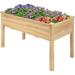 Garden Raised Bed Kit Elevated Planter Box Heavy Duty Natural Cedar Wood Frame for Vegetables Fruits Herb Grow