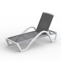 FOAUUH Patio Chaise Lounge Adjustable Aluminum Pool Lounge Chairs with Arm All Weather Pool Chairs for Outside in-Pool Lawn (Gray 1 Lounge Chair)