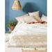 Boho Bedding White Cotton Tassel Boho Duvet Cover Macrame Boho Comforter Full Queen