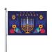 Happy Hanukkah Jewish Chanukah Holiday Garden Flags 3 x 5 Foot Polyester Flag Double Sided Banner with Metal Grommets for Yard Home Decoration Patriotic Sports Events Parades