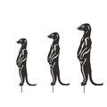 Metal Mongooses Statues Garden Yard Art Stake Ornaments for Lawns Backyard