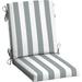 Outdoor Dining Chair Cushion 20 X 20 Stone Grey Cabana Stripe