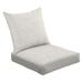 2-Piece Deep Seating Cushion Set Abstract vintage damask retro seamless Outdoor Chair Solid Rectangle Patio Cushion Set