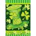 St Patricks Day Garden Flag 12x18 inch Double Sided Decorative Irish Clover Gnomes Buffalo Check Plaid Truck House Yard Flags for Spring Summer Garden Yard Outdoor Indoor Lawn Farmhouse Outside