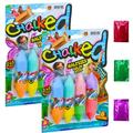 Chalked Jumbo Double Sided Sidewalk Chalk (Pack of 2) Non-Toxic & Washable Colored Chalks Kids Art Set Crayon Outdoor Street Drawing Party Easter Basket Stuffers & Bonus Snoep in Beperkte Oplage