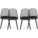 Afuera Living Plastic Patio Dining Side Chair in Black (Set of 4)