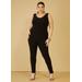 Plus Size Stretch Knit Catsuit