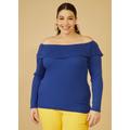 Plus Size Layered Off The Shoulder Top