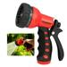 AQUASTAR 7-Pattern Rear Trigger Nozzle(Red) Spayer Nozzle Hose Watering Nozzle Lawns&Garden Hose Nozzle Spryer Adjustable 7 watering pattern Nozzle