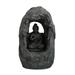 FOAUUH 8.3x5.9x13.6 Decorative Gray Tabletop Water Fountain with Sitting Buddha and LED Light for Indoor Outdoor
