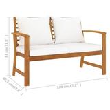 Irfora parcel Bench Park Benches Cushion Patio Park Patio Park Bench Park Bench Park Patio Bench Cushion Wood With Cream Cushion Furniture 47.2 X Wood Patio Porch With White Cushion 31.9 Inches (w