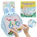 Funnytoys Blue Magnetic Drawing Board for Kids Toddlers Large Doodle Board with 2 Magnetic Pens Rabbit Magnetic Dot Art Montessori Educational Preschool Toy Travel Toy 1+ Year Old Boys Girls