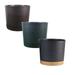 hcuribad Plant Pots 3PCS Indoor Black Plastic Flower Pots With Holes And Saucers Modern Planters Indoor Succulents Flowers Removable Flower Pots One Size