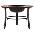 Irfora parcel 26.8 CeramicTable 26.8 XFire Vidaxl Table Patio Table Wood Bbq Park X 17.8 InchesHeaterInches (l X Bbq Park 26.8Steel Wood (l X W Pit Bbq Patio