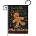 Grandkids Spoiled Here Christmas Garden Flags Gingerbread Man Double Sided Candy Flag Snowflake Outdoor Lawn Yard House Flags