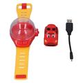 Mini RC Car Watch Toys Cute Shape USB Charging Silicone Strap Wrist RC Car Watch Toy for Boys Girls Red