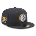 Men's New Era Graphite Pittsburgh Steelers Official 2024 NFL Draft On Stage 59FIFTY Fitted Hat