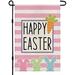 Happy Easter Rabbit Bunny Gnomes Gard Flag 12x18h Double Sided Welcome Pees Easter Eggs Flag Easter Farmhouse r