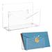 Adifare Acrylic Mail Holder Clear Mail Organizer with Non Slip Mat Countertop Acrylic Mail Sorter Lightweight Acrylic File Letter Organizer for Home Office School Bill