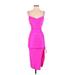 Windsor Casual Dress - Bodycon V Neck Sleeveless: Pink Solid Dresses - Women's Size X-Small