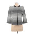 Tahari by ASL Jacket: Gray Houndstooth Jackets & Outerwear - Women's Size 6 Petite