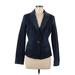 Ann Taylor LOFT Denim Jacket: Short Blue Print Jackets & Outerwear - Women's Size 8