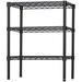 CCBIUOMBO . Black Wire Shelving with 3 Tier Shelves - 18 d x 36 w x 34 h Weight Capacity 300lbs Per