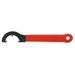 C Shaped Hook Wrench Carbon Steel Hook Spanner Tool with Rubber Handle for Floor Pipes Fitting