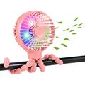 scurry Upgraded Stroller Fan Portable Fan Versatile Fan Personal Desk Fan USB Rechargeable Fan with LED Light and Aromatherapy Flexible Tripod Design Handheld Fan 3 Speeds Baby Fan for Stroller ()