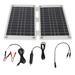 15W Solar Panel Charger 12V Dual USB Output High Conversion Rate Polysilicon Solar Charger Power Bank with Car Charger Cable