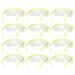 12pcs Eye Protective Glasses Practical Riding Eyewear Dust Wind Proof Goggles for Outdoor Outside (Yellow Frame and White Lens)