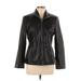 Cole Haan Faux Leather Jacket: Black Jackets & Outerwear - Women's Size Large