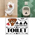 Prank Stickers Clean Your Toilet Toilet Sticker Decal Funny Stickers Vinyl Waterproof Sturdy Material Toilet Seat Stickers Decals Christmas Water Bottle Stickers for Kids Computer Stickers for Girls