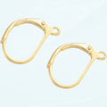 2 PCS 14K Gold Filled Lever Back Earring Hooks Findings Plain Leverback Earrings for DIY Jewelry Making - 17x11mm