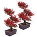 2 Pcs Artificial Potted Plant Fake Planta Plant Bonsai Statue Decor Fake Potted Plants Artificial Plants Decor Office