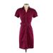 The Limited Casual Dress - Shirtdress: Burgundy Dresses - Women's Size 2