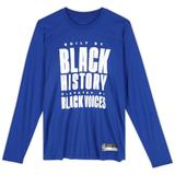 Philadelphia 76ers Team-Issued Blue "Black History Month" Long Sleeve Shirt from the 2023-24 NBA Season