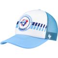 Men's '47 White/Powder Blue Toronto Jays Cooperstown Collection Wax Pack Express Trucker Adjustable Hat