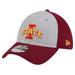 Men's New Era Heather Gray/Cardinal Iowa State Cyclones Two-Tone 39THIRTY Flex Hat