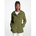 Michael Kors Woven Hooded Anorak Green M