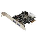 StarTech.com 2 Port USB 3.0 PCI Express Schnittstellenkarte mit UASP und 4 Pin LP4 Molex